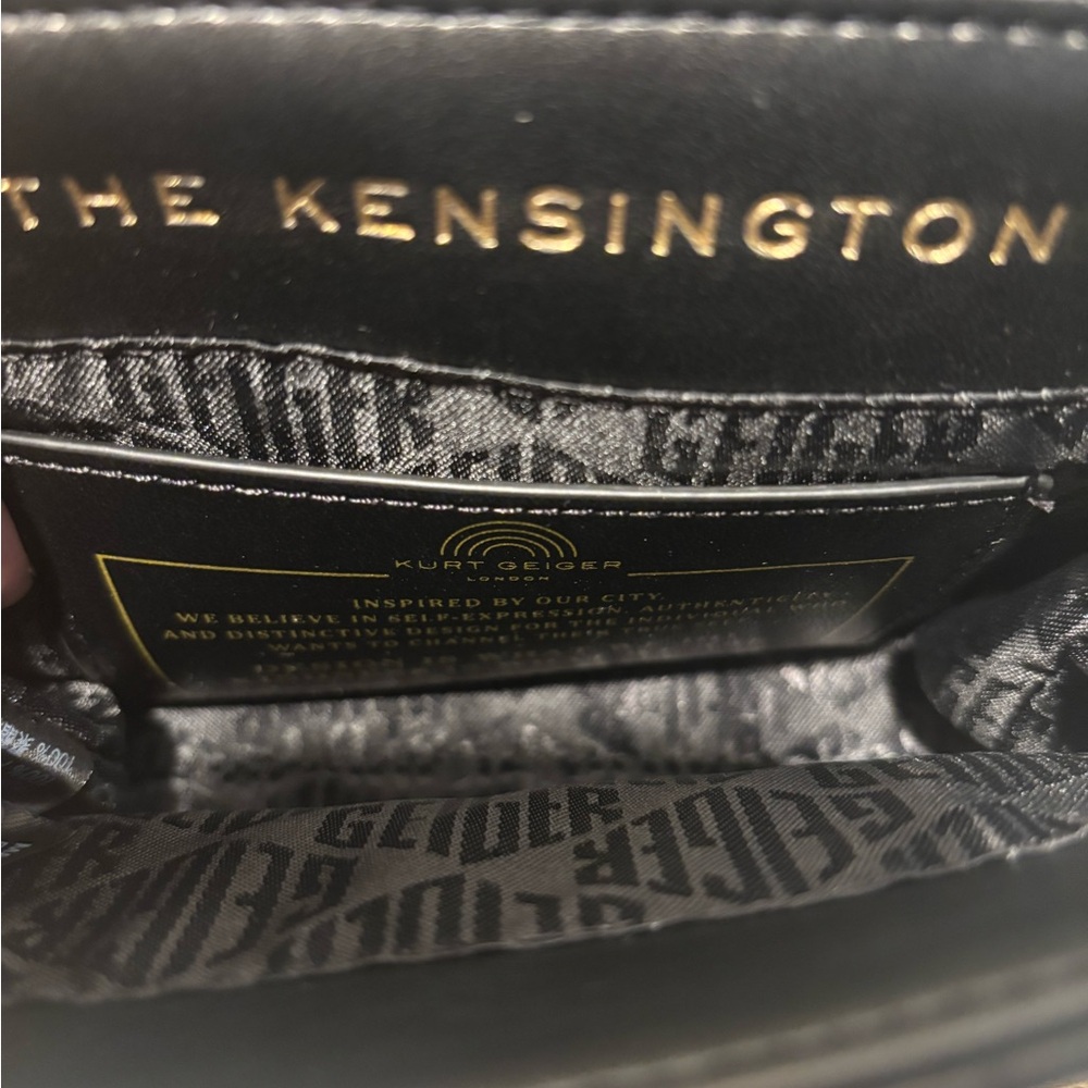 Kurt Geiger Black Quilted Leather Handbag with Gold Hardware, NWOT - Picture 6 of 8